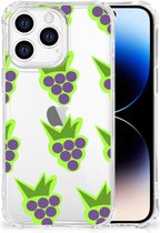 Case Geschikt voor iPhone 14 Pro GSM Hoesje met doorzichtige rand Druiven