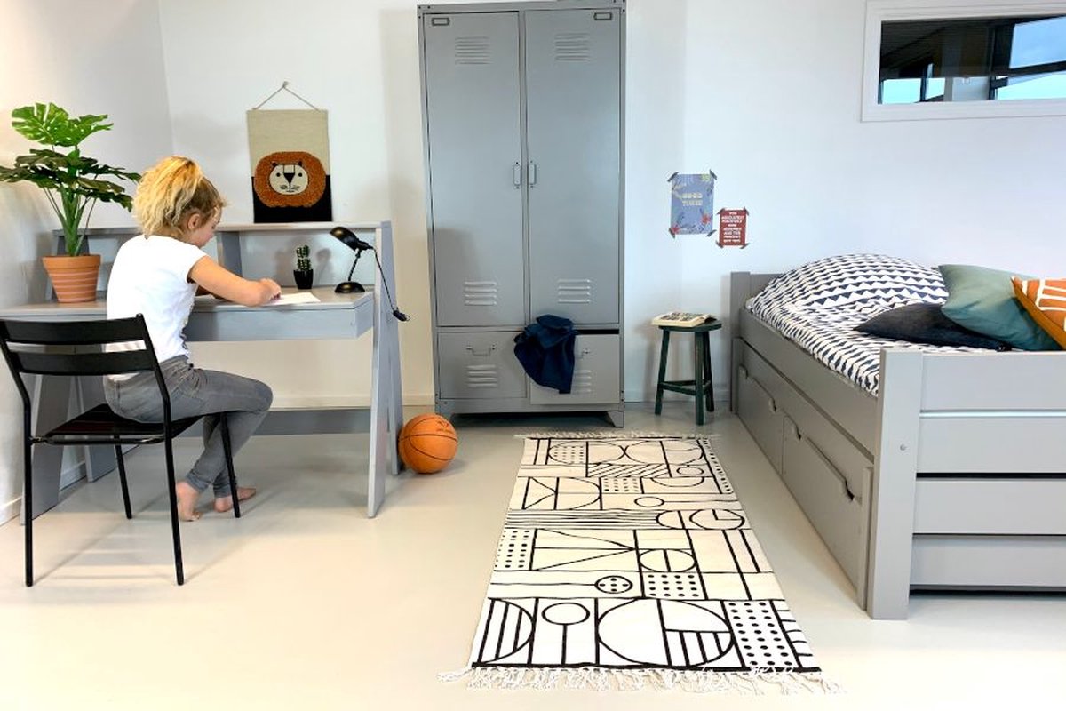 Rockwood® Tienerbed Combi Grey met twee lattenbodems