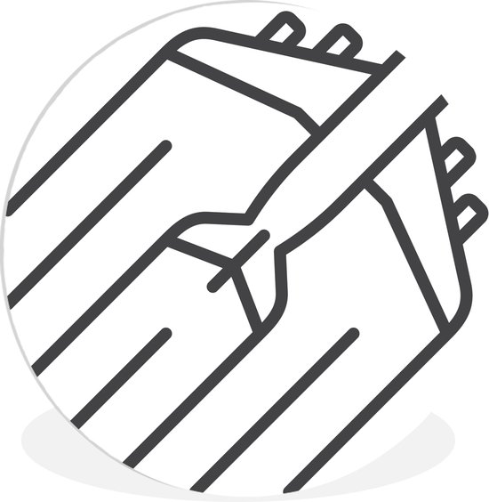 Une illustration vectorielle d'un avion Assiette en plastique cercle mural ⌀ 150 cm XXL / Groot format!