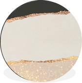 WallCircle - Cercle mural - Cercle mural - Goud - Or - Glitter - Luxe - Aluminium - Dibond - 90x90 cm - Intérieur et Extérieur