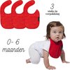 Mum2Mum - Baby Wonderslab - 3 stuks - Rood