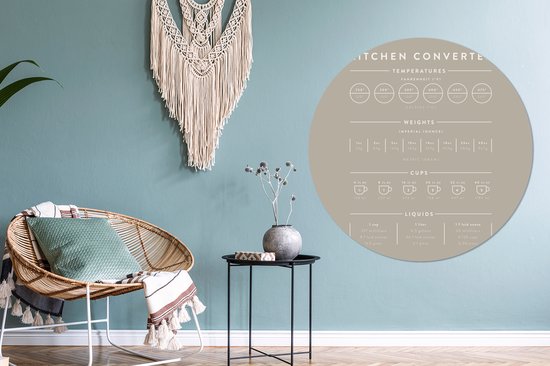 Wall Circle - Wall Circle - Cuisine - Manuelle - Cuisson - Cuisson - Aluminium - Dibond - 140x140 cm - Intérieur et Extérieur