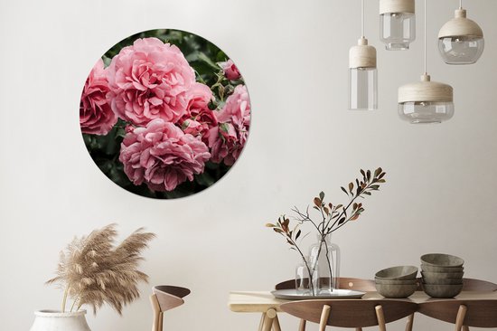 WallCircle - Cercle Mural - Cercle Mural - Rose - Fleurs - Roses - Aluminium - Dibond - 90x90 cm - Intérieur et Extérieur