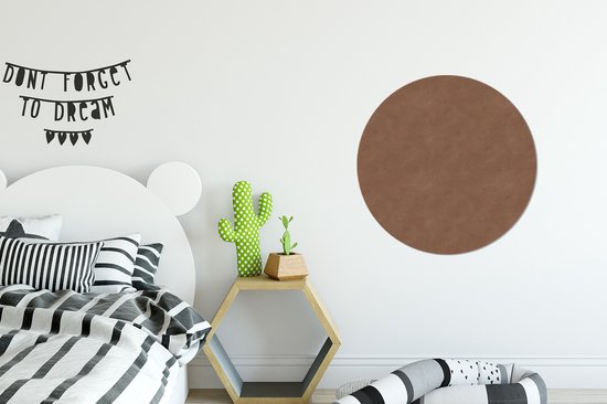 WallCircle - Wall Circle - Wall Circle Indoor - Cuir - Marron - Animaux - 60x60 cm - Décoration murale - Peintures Ronds
