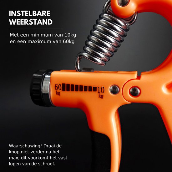 U Fit One Teller Handtrainer 10 tot 60kg - Verstelbare Handgrip
