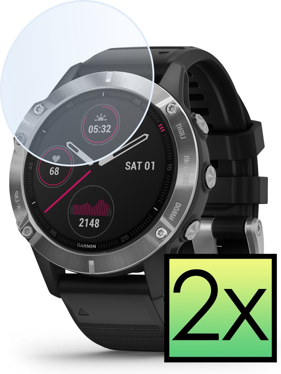 Garmin Fenix 6X Pro Screenprotector Tempered Glass Gehard Glas - 2 PACK
