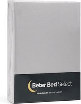BeterBed Select Jersey Hoeslaken - 160 x 200/210/220 cm - 100% Katoen - Matrasbeschermer - Matrashoes - Lichtgrijs