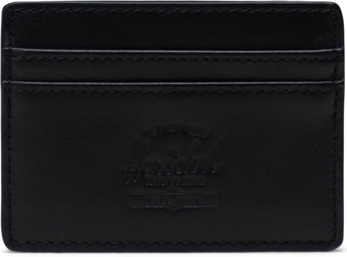 Charlie Leather RFID - Black / Kaarthouder - pasjeshouder met RFID blocking layer / leder / Beperkte Levenslange Garantie / Zwart
