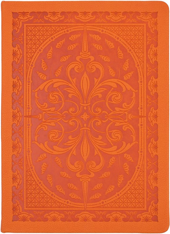 Victoria's Journals - Notitieboek A5 - Old Book Journal - Vintage - Premium Vegan Leer Hardcover - 320 Pagina's Premium Papier (Oranje)