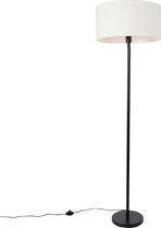 QAZQA simplo stof - Moderne Vloerlamp | Staande Lamp - 1 lichts - H 170 cm - Zwart - Woonkamer | Slaapkamer | Keuken