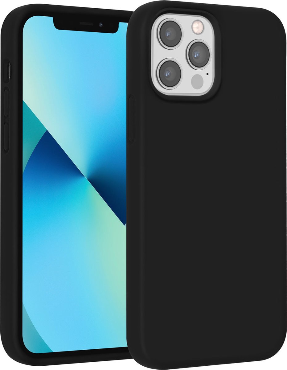 UNIQ Accessory Zwarte Silicone Back Cover Telefoonhoesje voor Apple iPhone 12 & 12 Pro | Bescherm je Telefoon & Geniet van Comfort & Stijl.