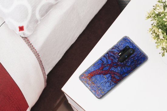 Convient pour la coque OnePlus 8 Pro - Arbre rouge - Piet Mondriaan - Coque de téléphone en Siliconen