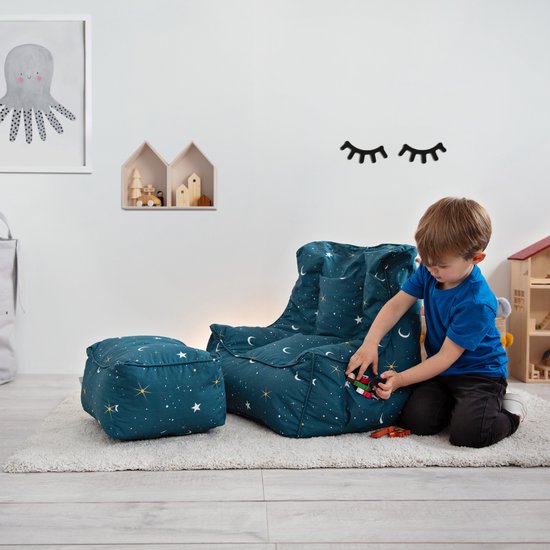 Ready Steady Bed Enfants Bean Bag Chair avec repose-pieds Soft Kids Fauteuil  | pouf... | bol