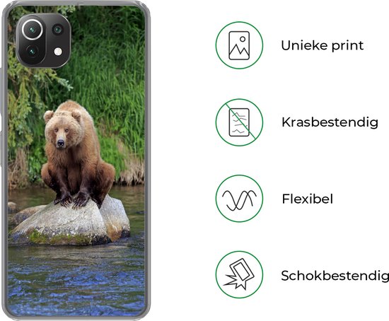 Coque Xiaomi Mi 11 Lite - Ours - Pierre - Animal - Coque en Siliconen