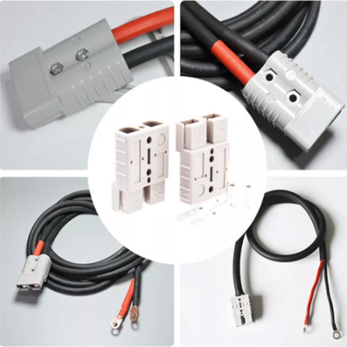 Anderson Connector, 10 Delige Batterijvoedingsconnector 50A 600V 16mm2 6awg Kabelaansluiting 626677287