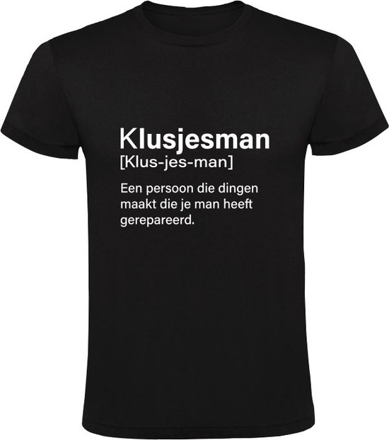Klusjesman Heren T-shirt - werk - klussen - reparatie - bouw - gereedschap - jarig - verjaardag
