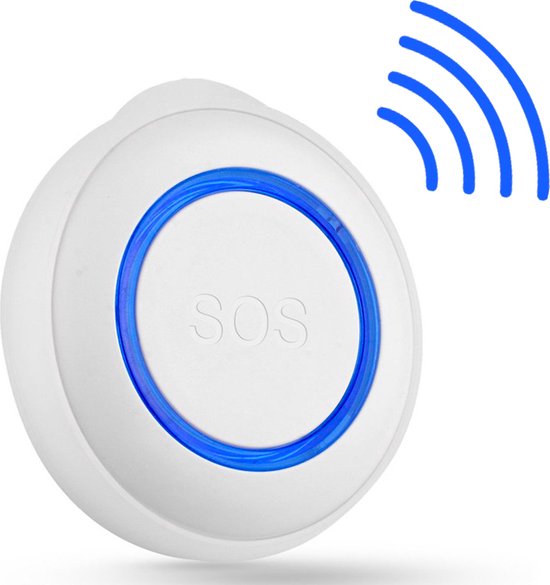 SOS knop voor Senioren - Senioren Alarm - Alarmknop - Personenalarmering - Paniekknop - Alarm voor ouderen - Wit