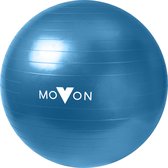 Anti Burst Gymbal / Yogabal, Ergonomische Zit-/ Balansbal, Extra stevige bal voor Zwangerschapsoefeningen met verbeterde pomp - 55 cm - Blauw - MOVON
