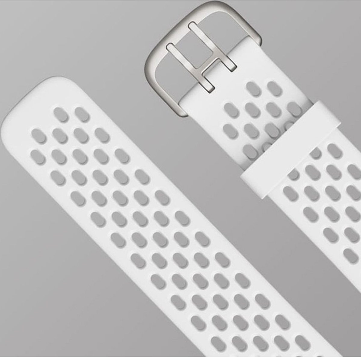 Mobigear Siliconen Watch bandje geschikt voor Fitbit Charge 5 Bandje Gespsluiting | Mobigear Sport Plus Buckle - Roze