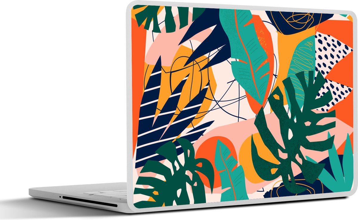Laptop sticker - 12.3 inch - Jungle - Vormen - Kleuren - Jongens - Meisjes - Kinderen - 30x22cm - Laptopstickers - Laptop skin - Cover