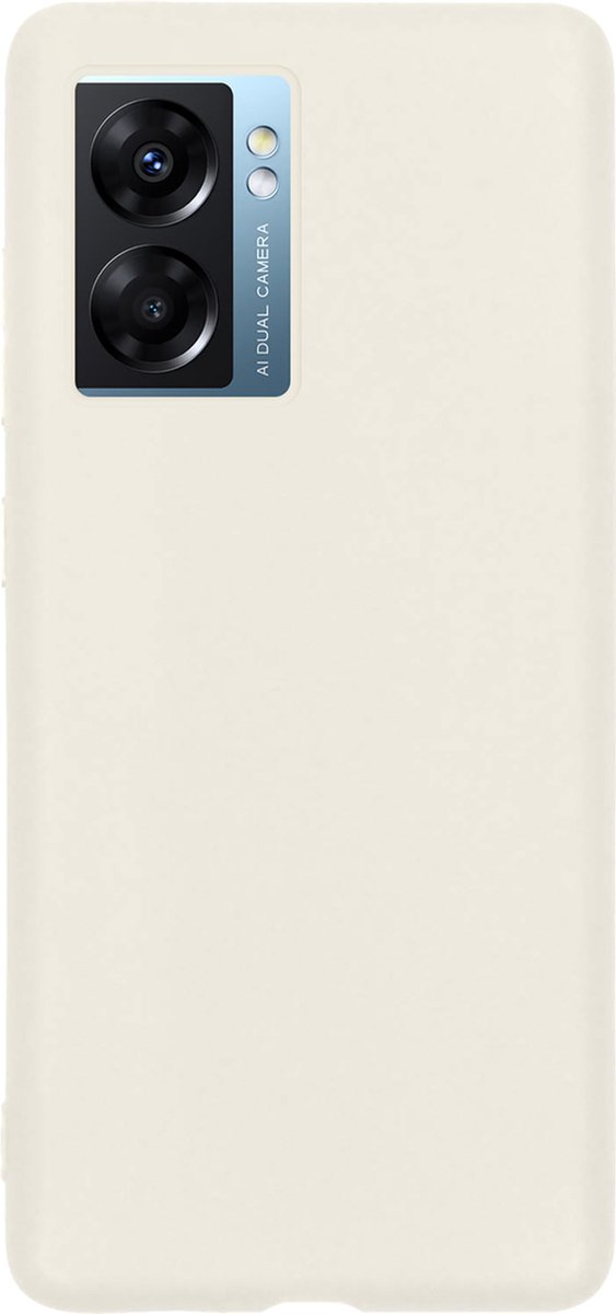 Hoes - Geschikt voor OPPO A77 - Sterk & Shockproof - Hoesje Cover - Siliconen Case - Wit