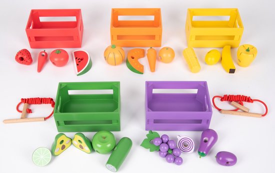 QNMD Jouets en Bois de Fruits Tranchés, Jouer Aux Accessoires De Cu