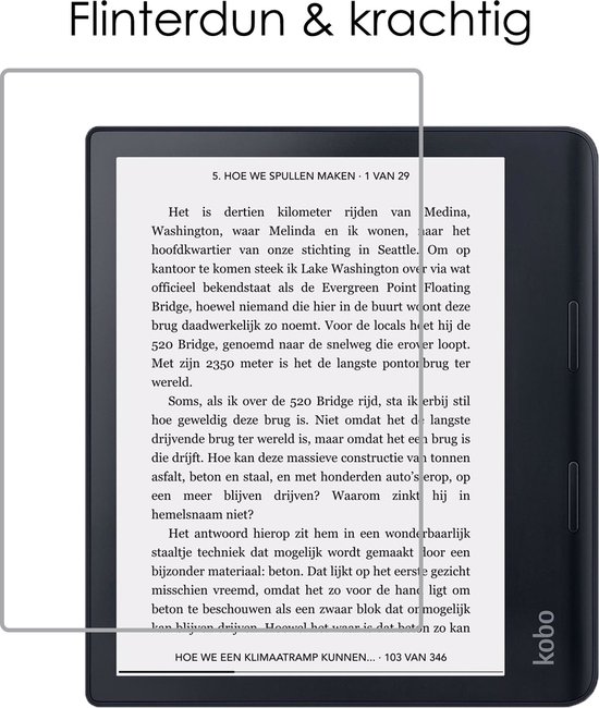 Screenprotector Folie Geschikt voor Kobo Sage Screenprotector Bescherm Folie - Screenprotector Folie Geschikt voor Kobo Sage Screenprotector Telefoon Folie - 2 PACK van Damajix — afbeelding 5