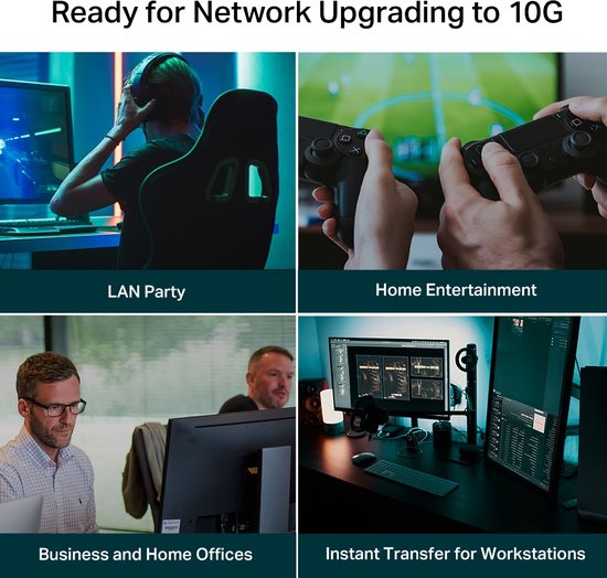 5- Porto 10G Multi Gigabit Desktop Switch