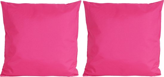 8x Canapé/coussins décoratifs pour l'intérieur et l'extérieur de couleur rose fuchsia 45 x 45 cm - Coussins de Jardin/ maison