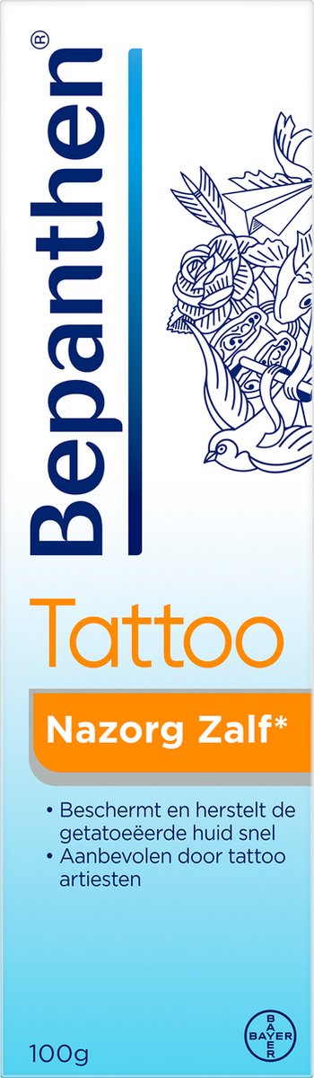 Bepanthen Tattoo Zalf - verantwoorde zorg en beschermt - getatoeeerde huid - 100 gram - Bepanthen