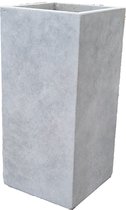 Plantenbak Fiberclay vierkant Galant 40x40x80 cm Grijs | Galant grijs