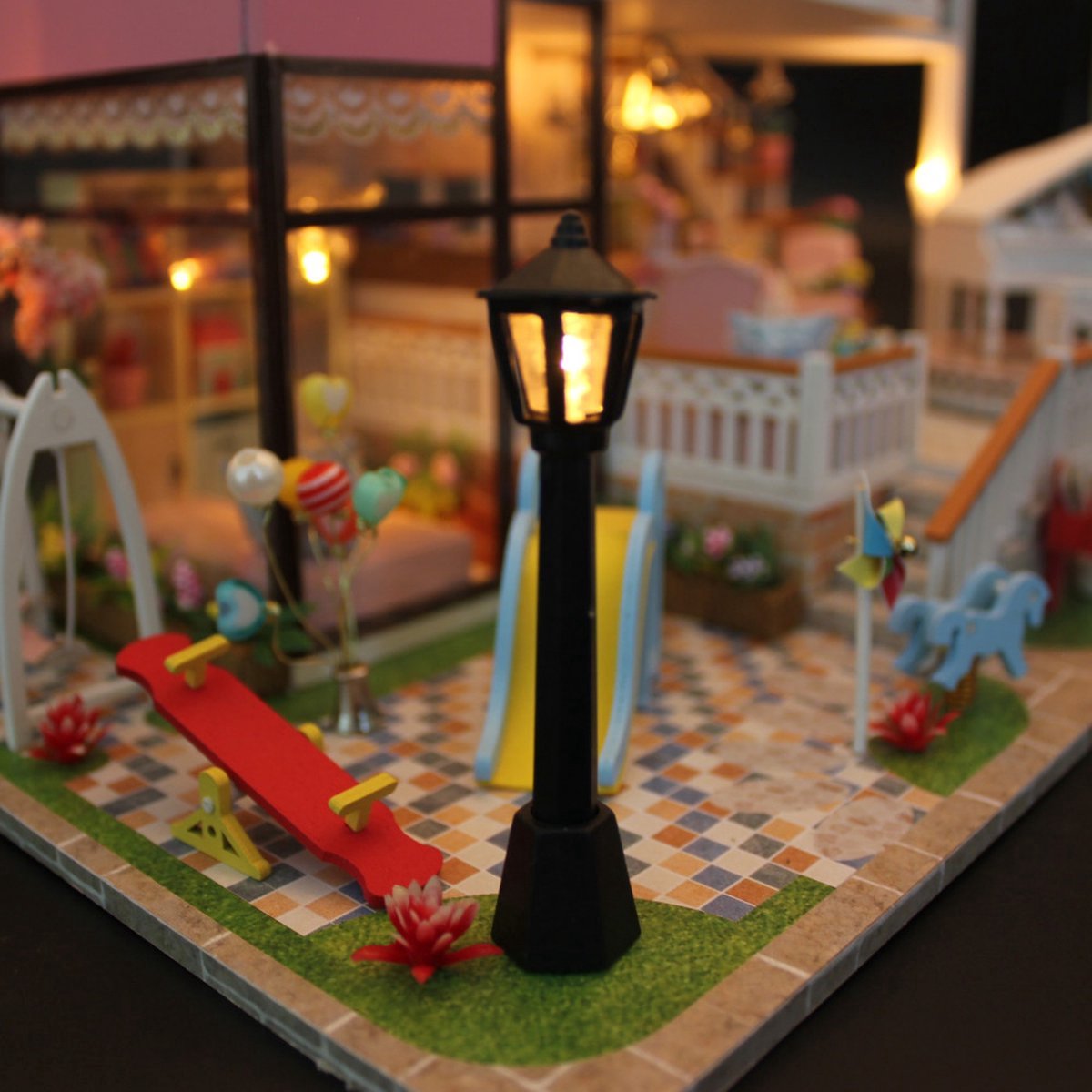 Diy Miniatuur Huis Kit met Meubels en Led Licht 3d Houten Poppenhuis Kits, 1:100 Schaal Mini Kamer Idee voor Tieners Volwassenen Verjaardagscadeau