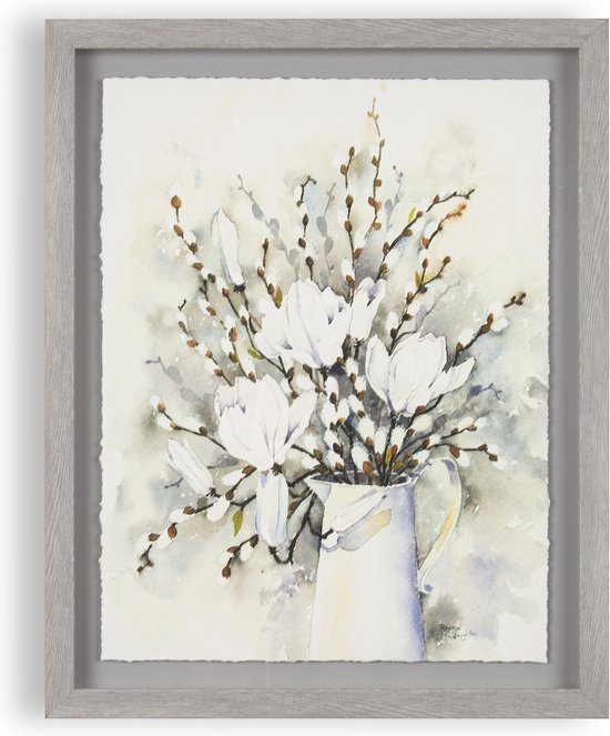 Laura Ashley | Pussy Willow in Vase - Print in Frame - 50x40 cm