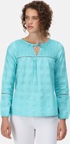 Het Regatta Calluna shirt met ruime mouwen - dames - Coolweave - katoen - Felblauw