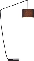 BRILLIANT Daria lampadaire incurvé 2,1 m noir éclairage intérieur, lampadaires, arches | 1x A60, E27, 40W, adapté aux ampoules normales (non incluses) | A ++ | Avec interrupteur au pied