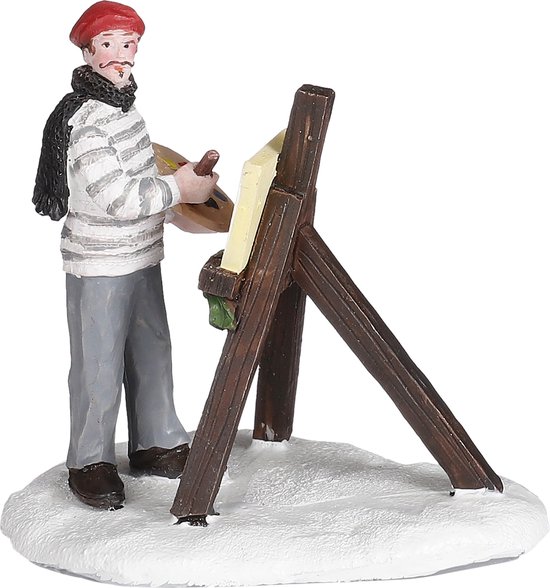 Luville - Flip is painting - l7,5xb5,5xh7cm - Kersthuisjes & Kerstdorpen