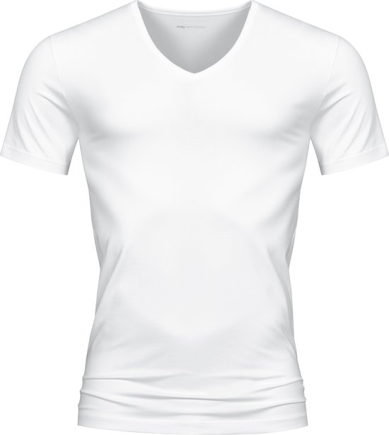 Mey Dry Cotton T-shirt (1-pack) - heren T-shirt V-hals - wit - Maat: 4XL