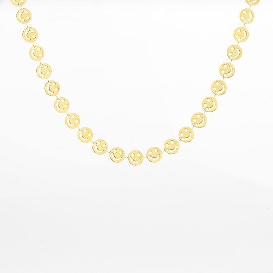 Bijoux OOZOO - Collier en or avec smileys - SN-2010 | bol.com