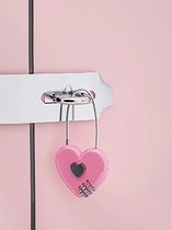Hartjesslot - Liefdesslot - Roze - Hart - Slot - Cijferslot - Liefde - Love - Koffer - Valentijn cadeautje voor haar & hem
