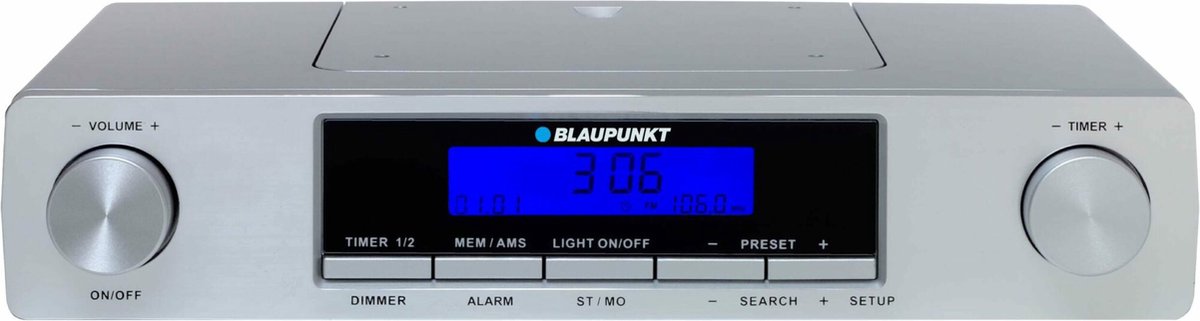 Blaupunkt keukenradio, 2x timer, klok met alarm, LCD display, KR12SL