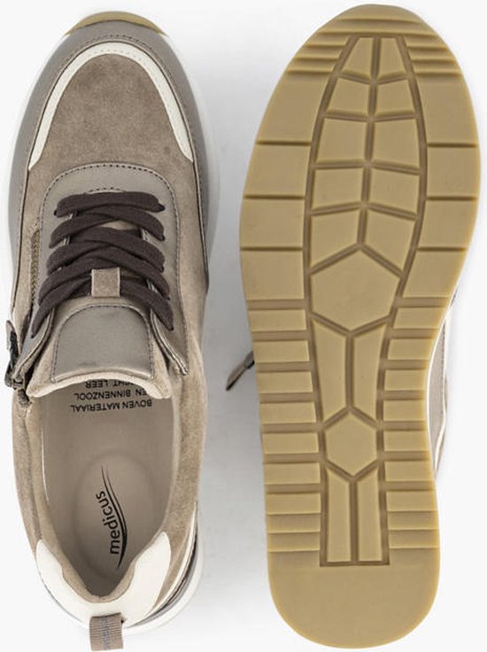 medicus Taupe leren sneaker - Maat 42 | bol.com