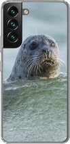 Telefoonhoesje Geschikt voor Samsung Galaxy S22 Plus hoesje - Noordzee - Zeehond - Water - Siliconen Telefoonhoesje