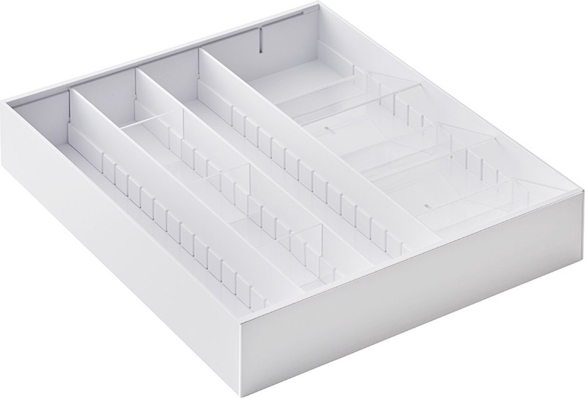YouCopia DrawerFit Schuiflade Bin, Uitbreidbare en Verstelbare Keuken Opslag Organizer, 1, Gespikkeld Wit YouCopia DrawerFit Schuiflade Bin, Uitbreidbare en Verstelbare Keuken Opslag Organizer, 1, Gespikkeld Wit