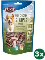 3x75 gr Trixie premio fish chicken stripes hondensnack