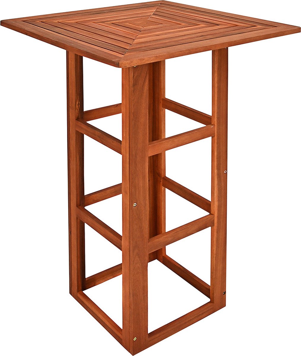 Bartafel acaciahout 75x75x110cm met parasolgat