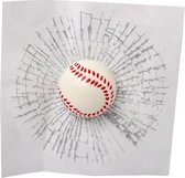 Sticker Gebroken Ruit - Realistisch - Prank - Honkbal