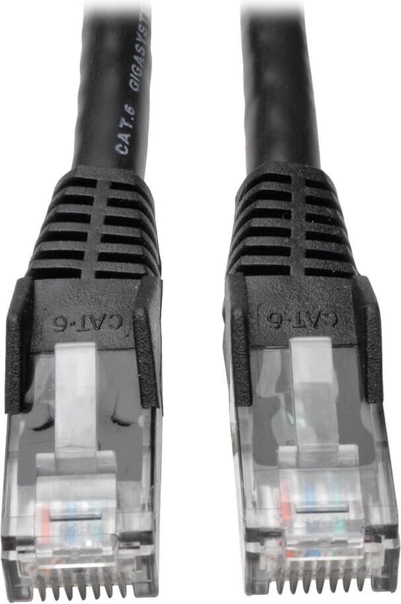 Tripp-Lite N201-035-BK Premium Cat6 Gigabit Snagless Molded UTP Patch Cable, 24 AWG, 550 MHz/1 Gbps (RJ45 M/M), Black, 35 ft. TrippLite
