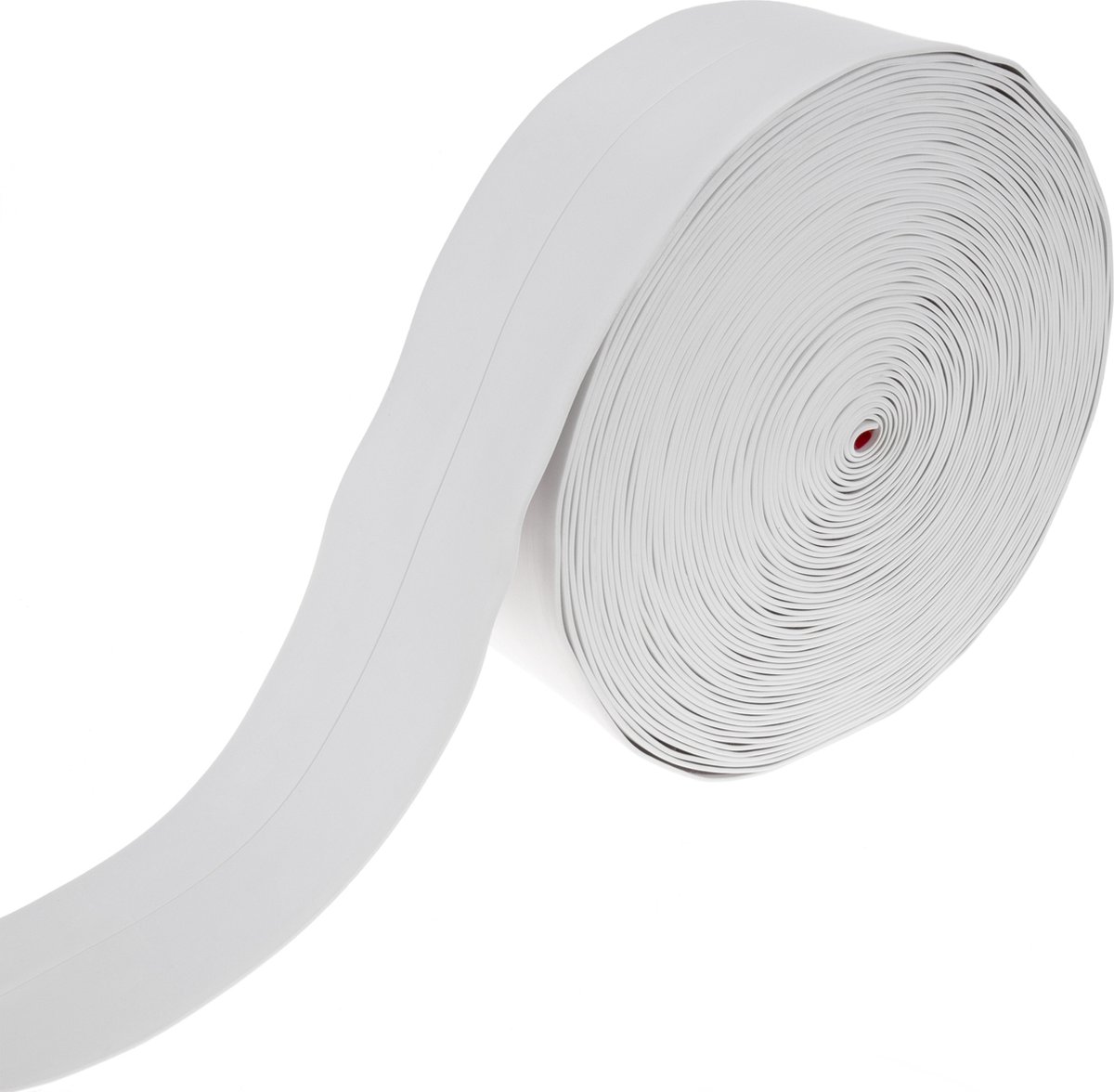PrimeMatik - Flexibele zelfklevende plint 19 x 19 mm. Lengte 20 m wit