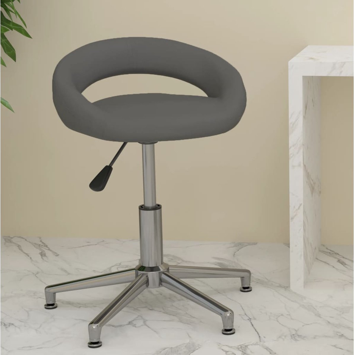 Prolenta Premium - Kantoorstoel draaibaar kunstleer grijs