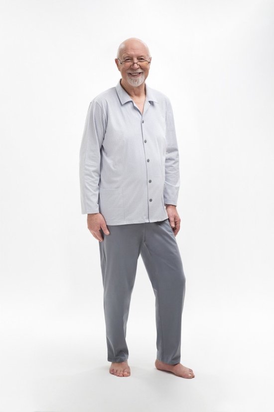 Martel- Antoni- pyjama- grijs- 100% katoen- gemaakt in Europa M